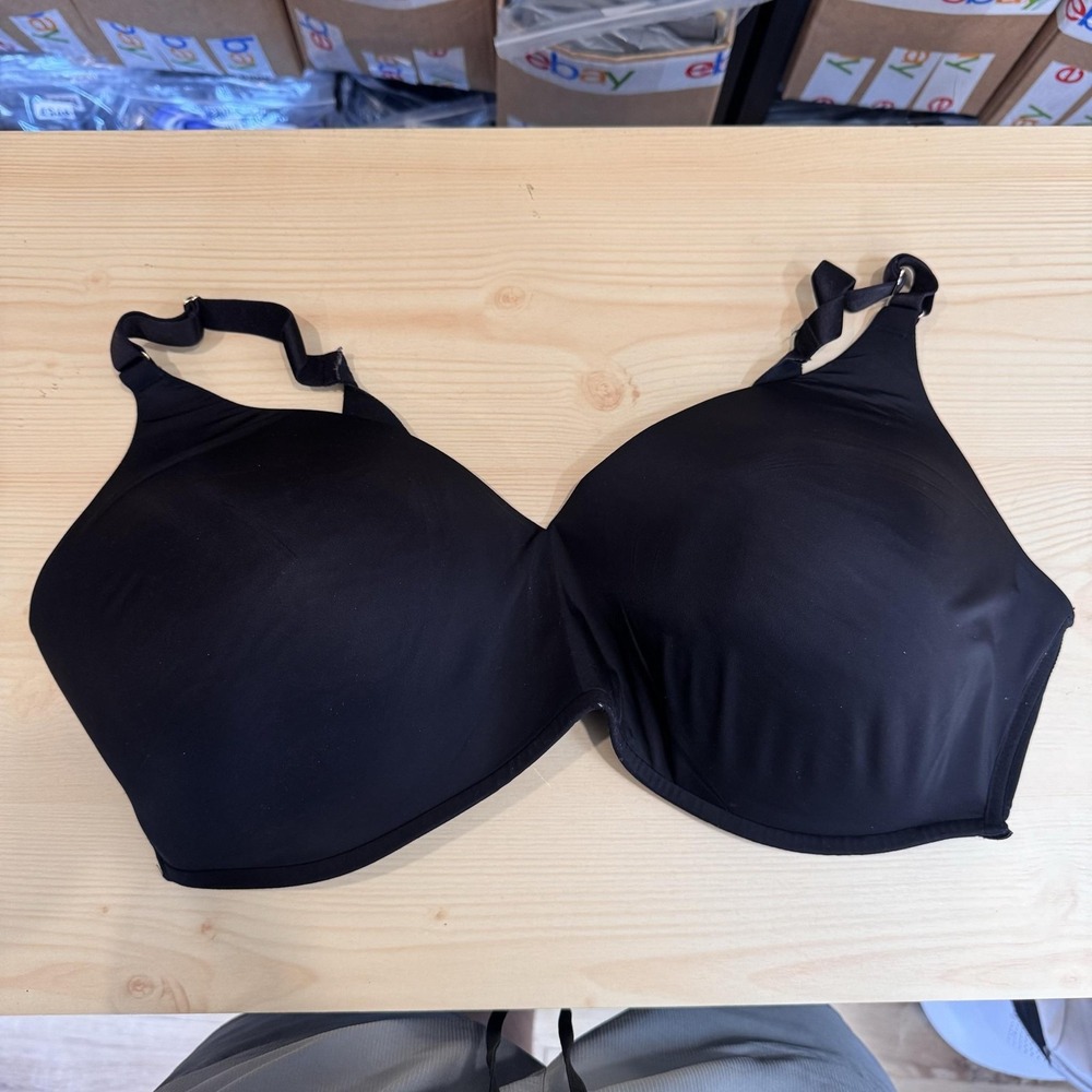 Soma Vanishing 360 Bra Womens 44DDD Black Wireless T Shirt Lightly Lined Smooth